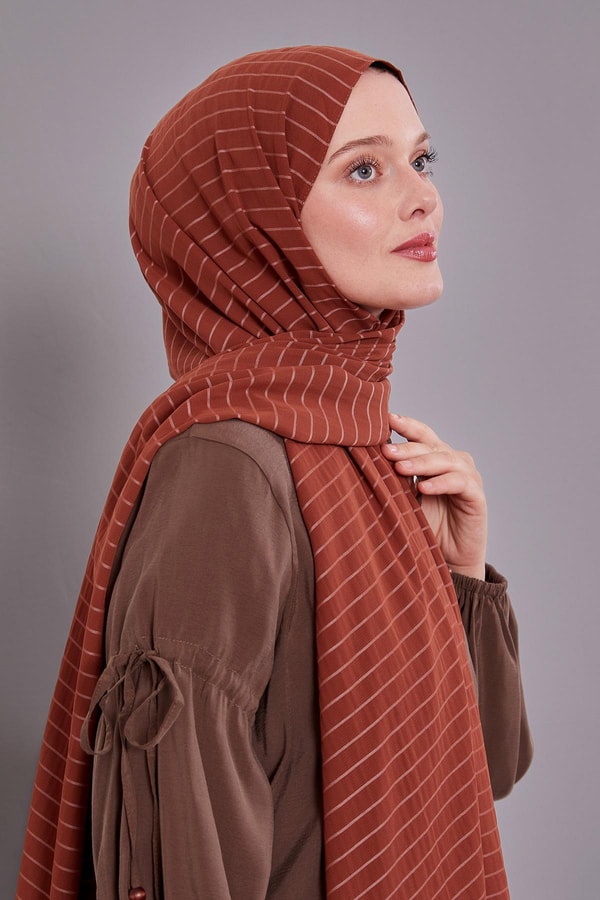 LevidorK.Bordo Çizgili Cazz Şal