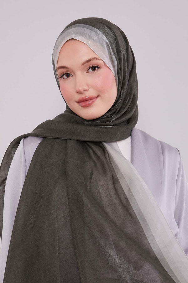 LevidorK.Yeşil Renk Geçişli Kehribar Şal