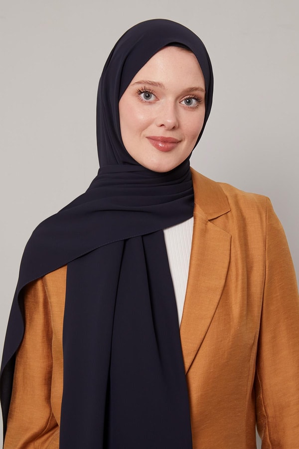 LevidorK.Lacivert Düz Trend Şal