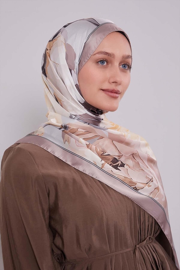 LevidorK.Vizon Lotus Desen Hint İpeği Şal