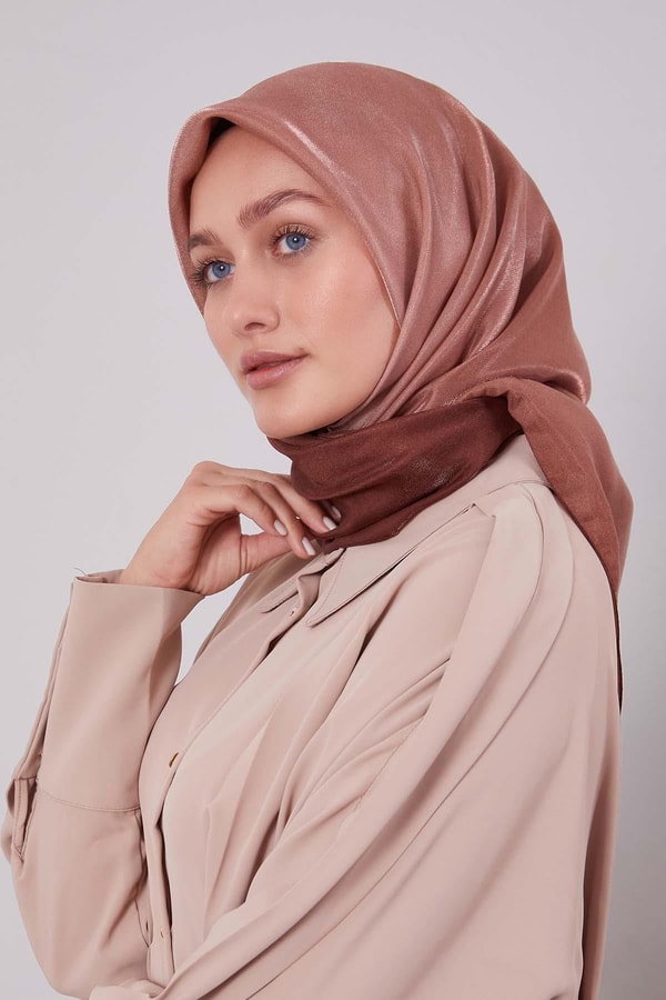 LevidorK.Pudra Çift Renk Kehribar Eşarp