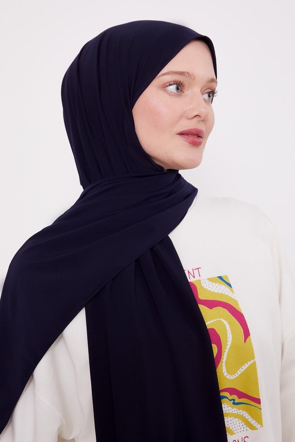 LevidorK.Lacivert Düz Sandy Şal