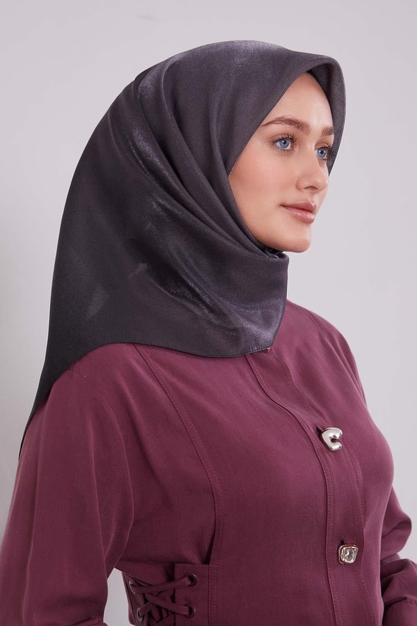 LevidorK.Gri Çift Renk Kehribar Eşarp