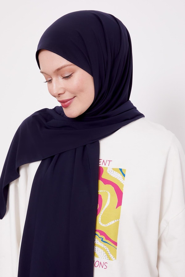 LevidorK.Lacivert Düz Sandy Şal