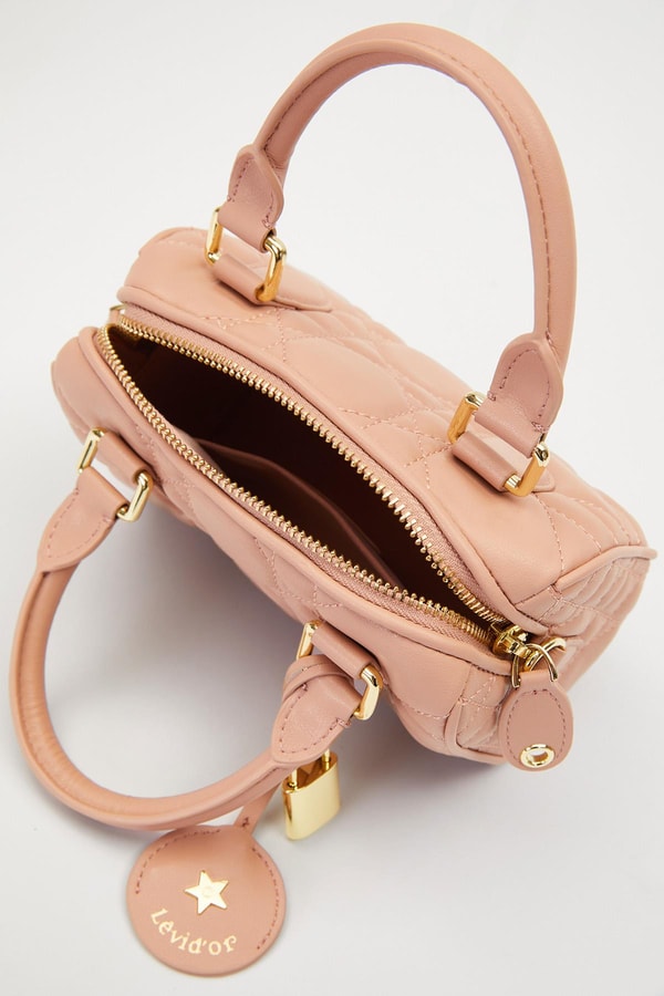 LevidorK.Pembe Kilit Aksesuar Detaylı El Çantası