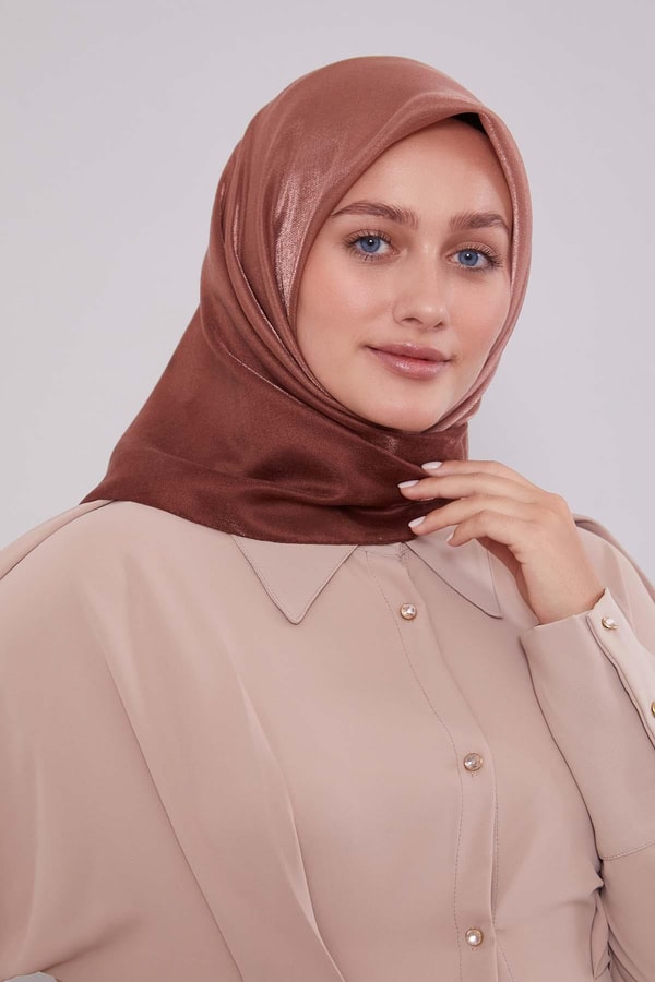 LevidorK.Pudra Çift Renk Kehribar Eşarp