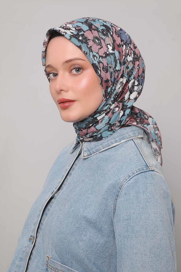 LevidorK.Pudra Yonca Desen Soft Eşarp