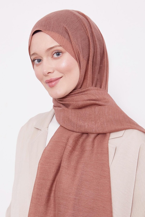 LevidorKahve Arlyn Düz Şal