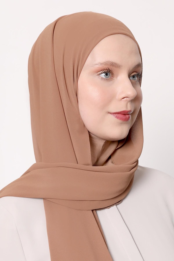 LevidorKahve Büyük Hijap Şifon Şal