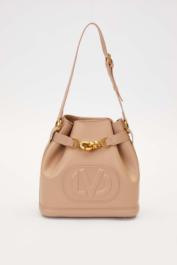 LevidorKahve Büzgü Detaylı Omuz Çantası