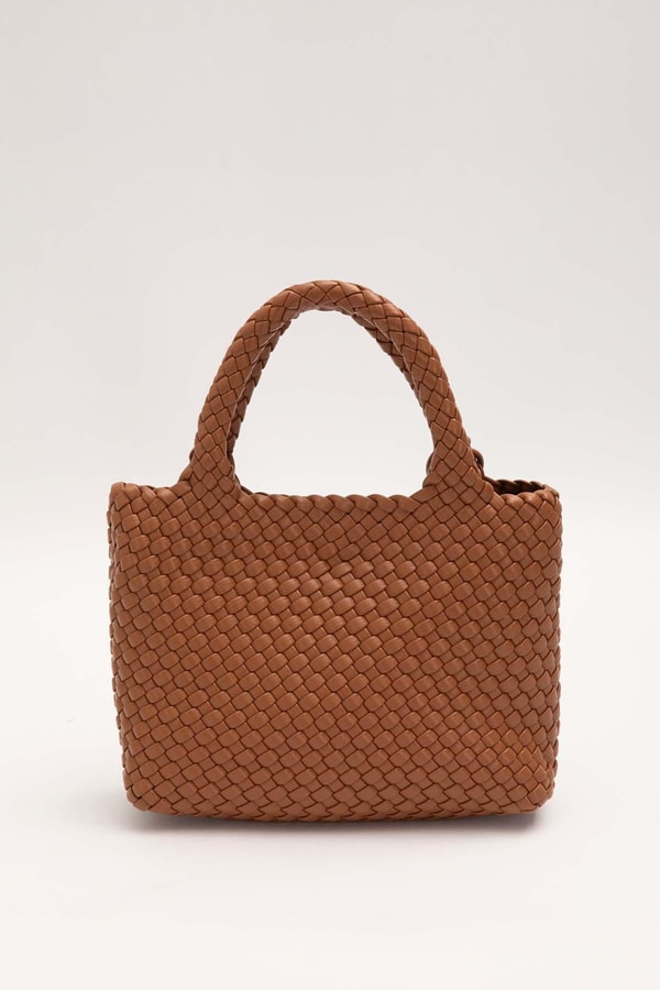 LevidorKahve Charmlı Örgü Model El Çantası