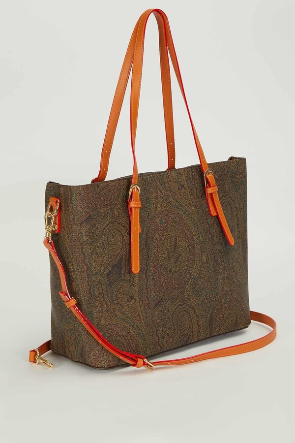 LevidorKahve Çoklu Çanta Detaylı Omuz Çantası