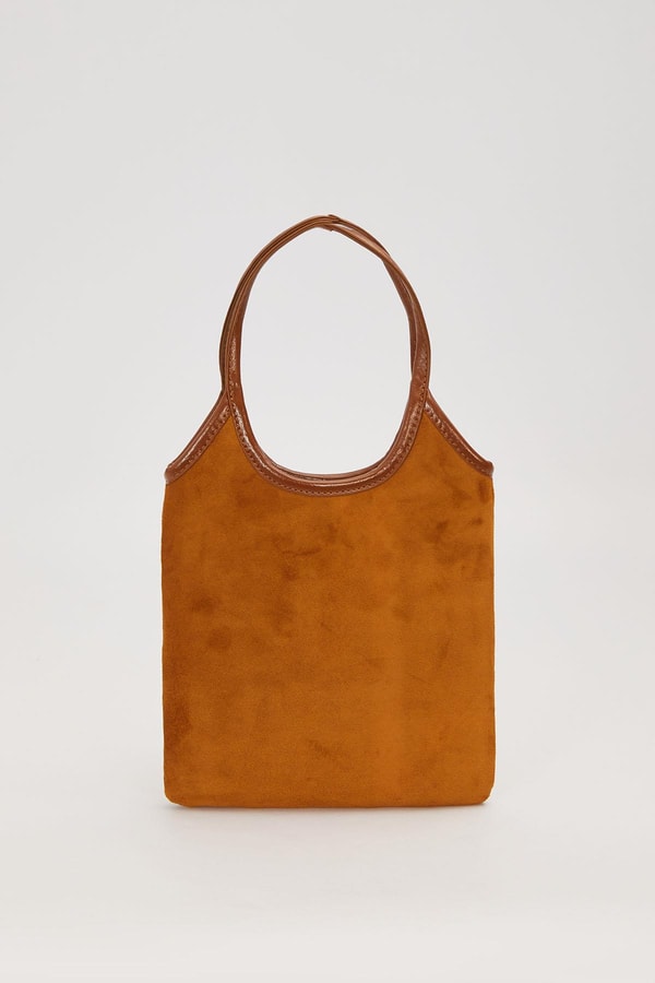 LevidorKahve Deri Askı Detaylı El Çantası