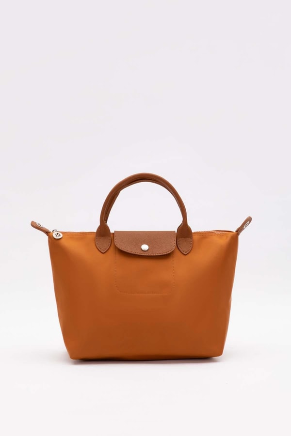 LevidorKahve Deri Kapak Aksesuarlı Omuz Çantası