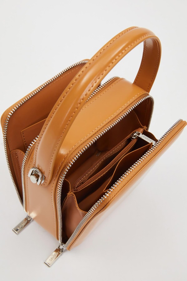 LevidorKahve Dikdörtgen Model Omuz Çantası