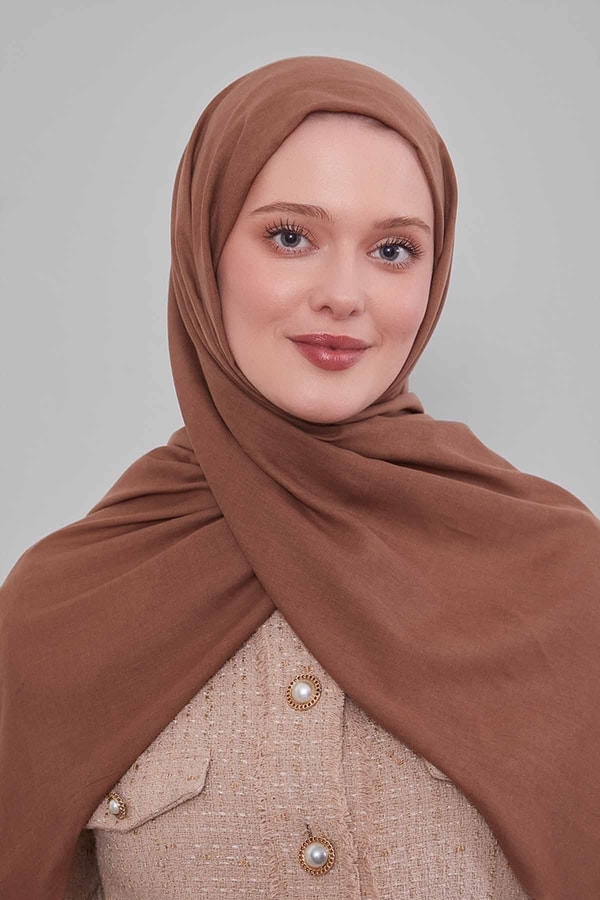 LevidorKahve Düz Tensel Şal