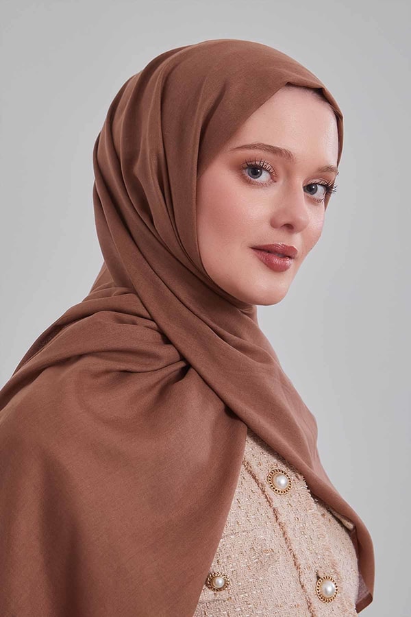 LevidorKahve Düz Tensel Şal