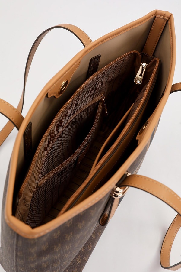 LevidorKahve Gold Akseusar Detaylı Omuz Çantası