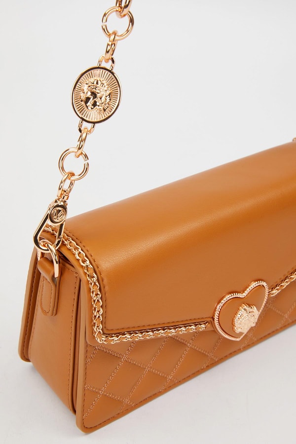 LevidorKahve Kalp Toka Detay Omuz Çantası