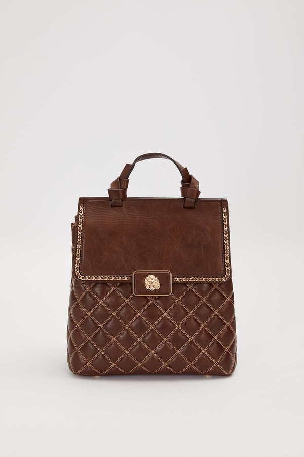 LevidorKahve Kapitone Model Omuz Çantası