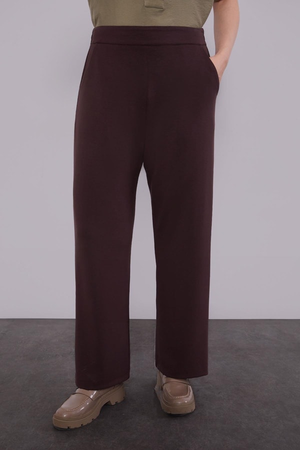 LevidorKahve Kruvaze Kürk Yakalı İkili Takım