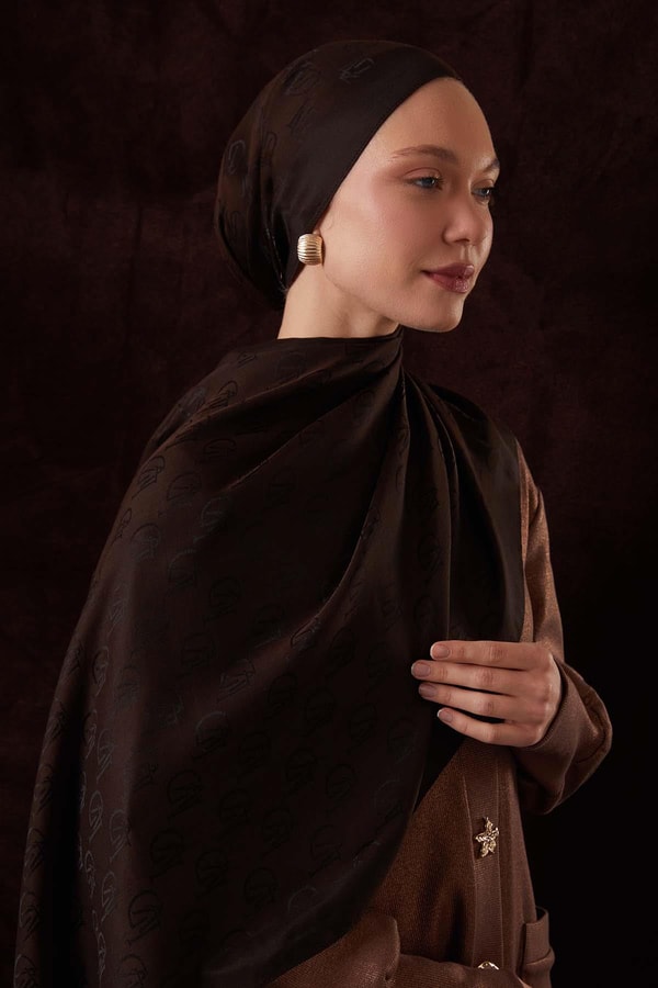 LevidorKahve LVD Baskılı Naia Jakar Şal