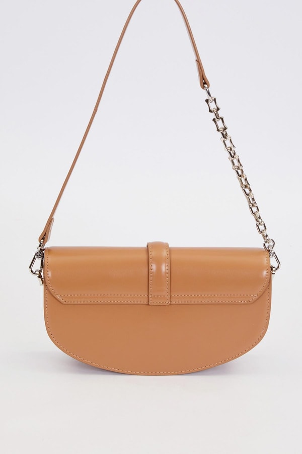 LevidorKahve Metal Detaylı Omuz Çantası