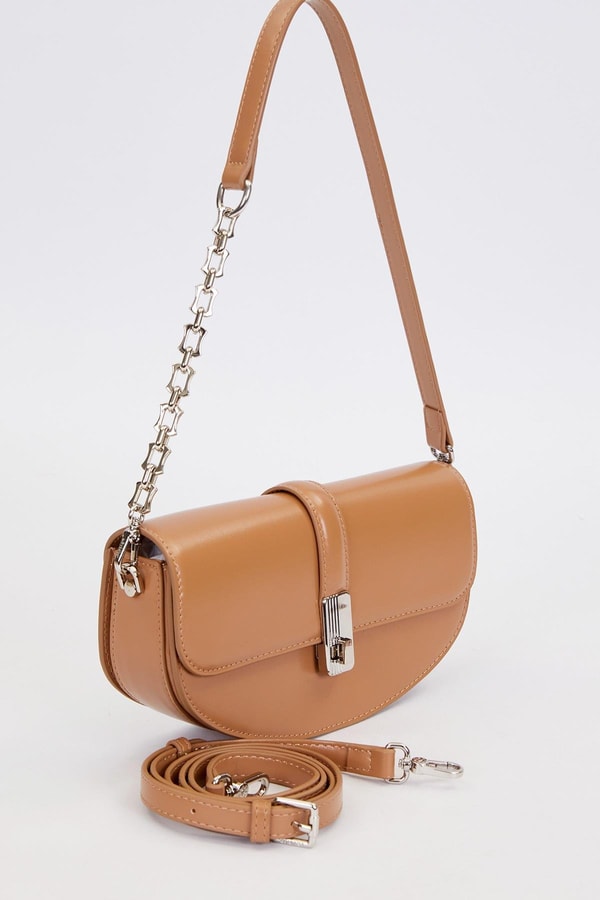 LevidorKahve Metal Detaylı Omuz Çantası