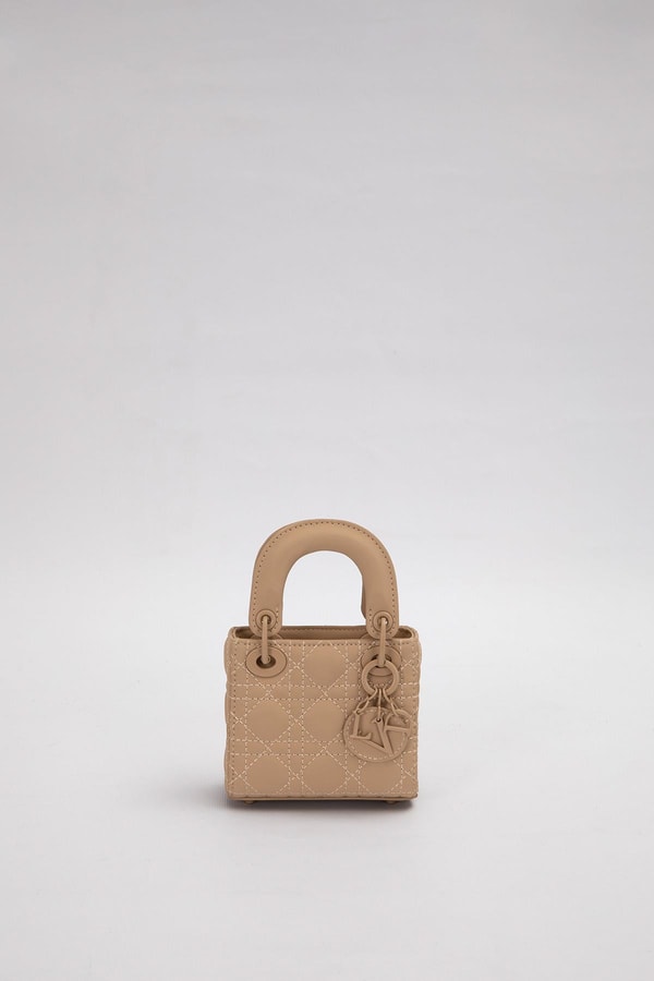 LevidorKahve Mini Boy Aksesuar Detaylı El Çantası