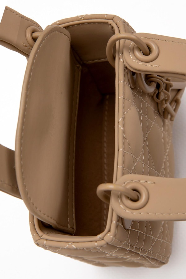 LevidorKahve Mini Boy Aksesuar Detaylı El Çantası