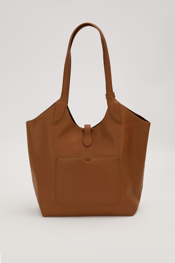 LevidorKahve Mini Çanta Detaylı Omuz Çantası