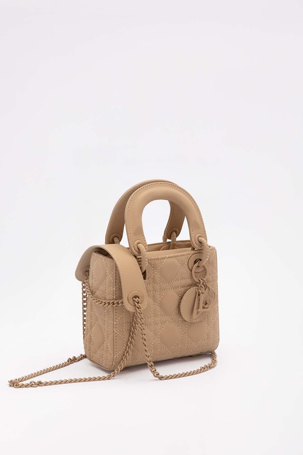 LevidorKahve Mini Zincir Aksesuarlı El Çantası