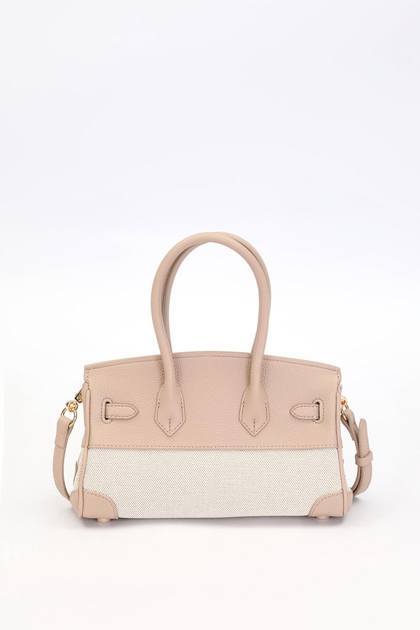 LevidorKahve Oval Kilit Detay El Çantası