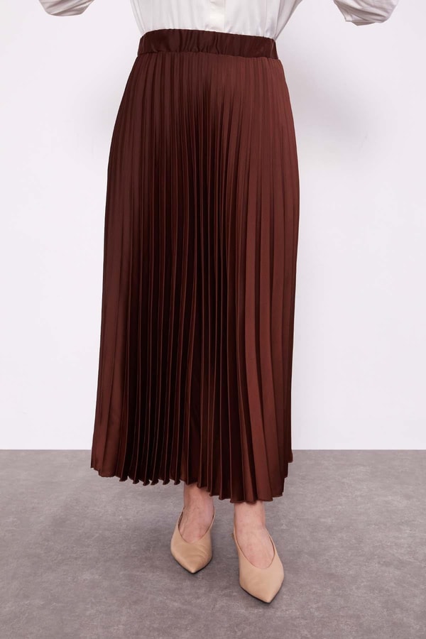 LevidorKahve Piliseli Saten Etek