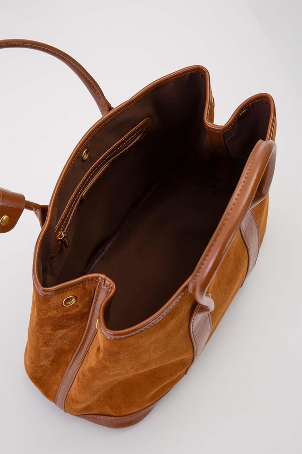 LevidorKahve Şerit Askılı El Çantası