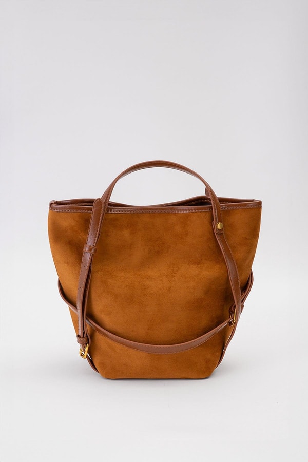 LevidorKahve Üçgen Form El Çantası