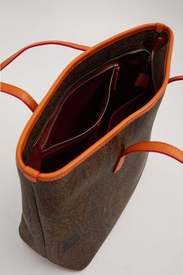 LevidorKahve Uzun Askılı Motif Desen Omuz Çantası