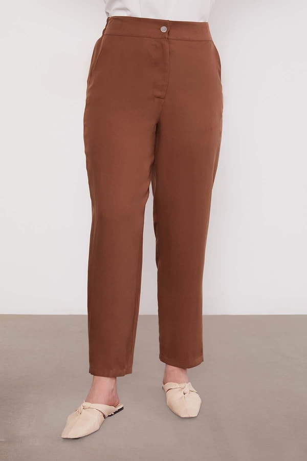 LevidorKahve Yaprak Desenli Cupra İkili Takım