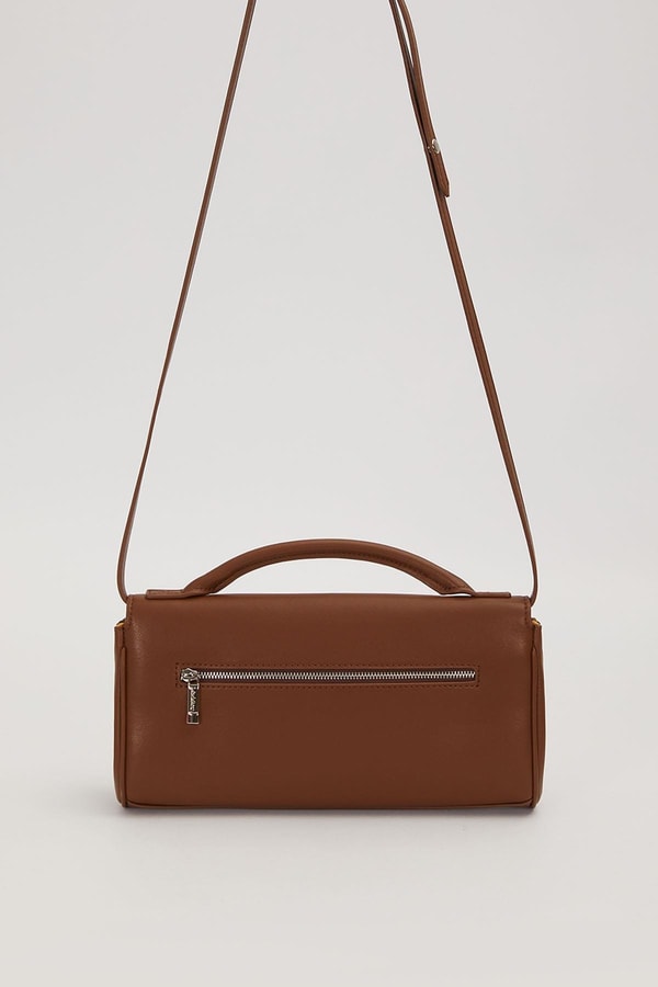 LevidorKahve Yatay Form Omuz Çantası