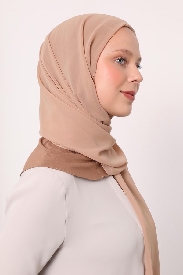 LevidorKaramel Büyük Hijap Şifon Şal