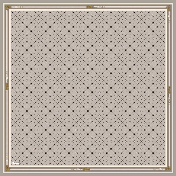 LevidorKemer Detaylı Twill İpek Eşarp Vizon