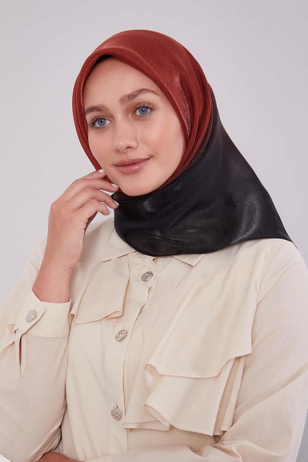 LevidorKiremit Çift Renk Kehribar Eşarp