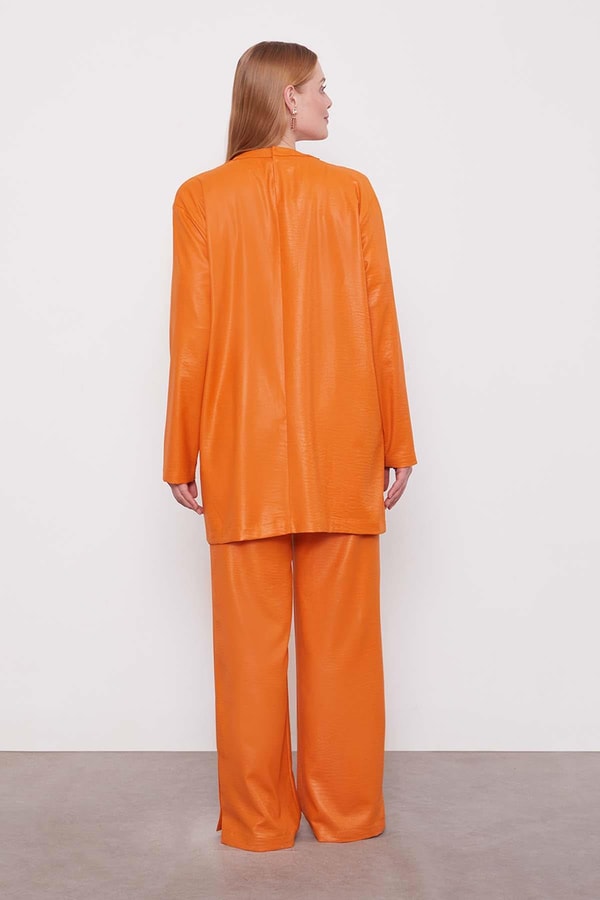 LevidorKiremit Düğme Detaylı Bisiklet Yaka İkili Takım