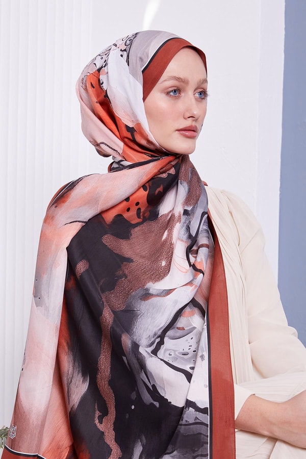 LevidorKiremit Ebruli Desen Royal Şal