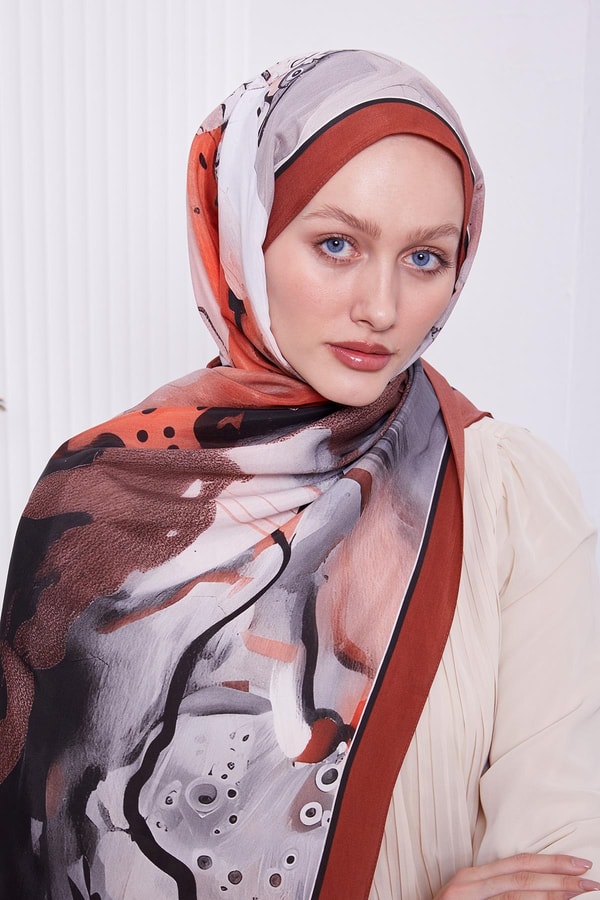 LevidorKiremit Ebruli Desen Royal Şal