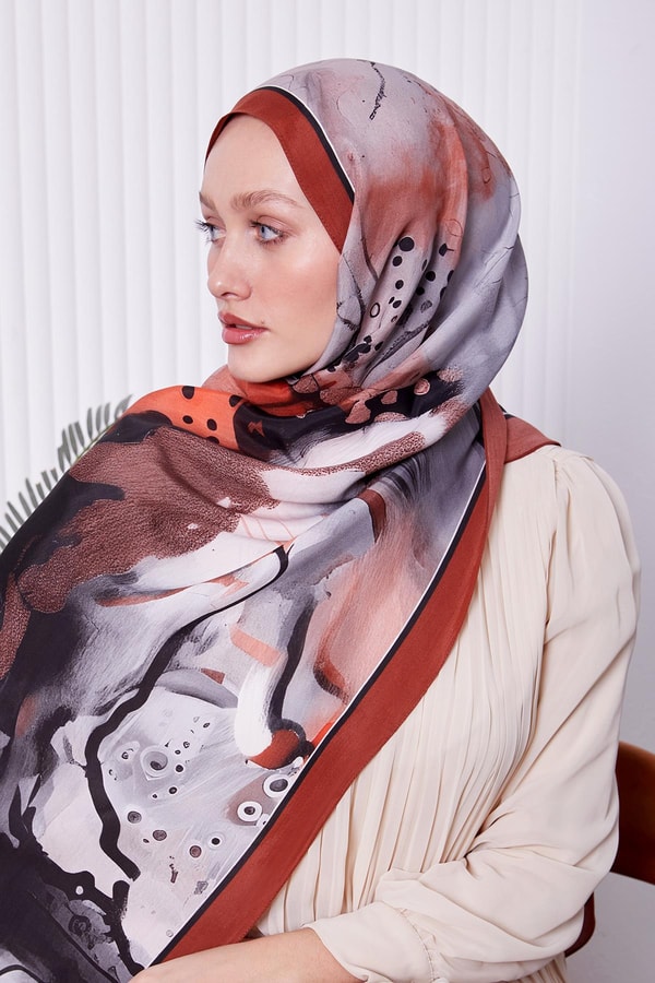 LevidorKiremit Ebruli Desen Royal Şal