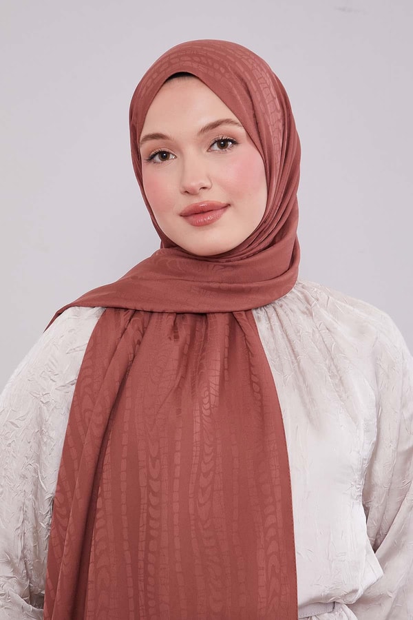 LevidorKiremit Karışık Şerit Desen Green Şal