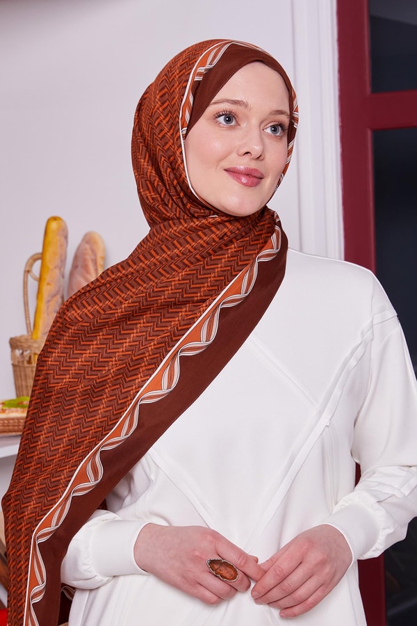 LevidorKiremit Labirent Desen Royal Şal