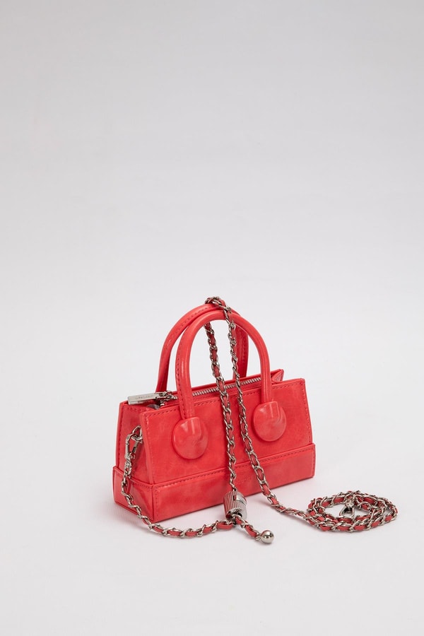 LevidorKırmızı Ayarlanabilir Kilit Detaylı El Çantası