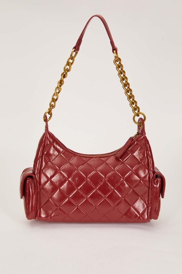 LevidorKırmızı Çoklu Cep Bölmeli Omuz Çantası